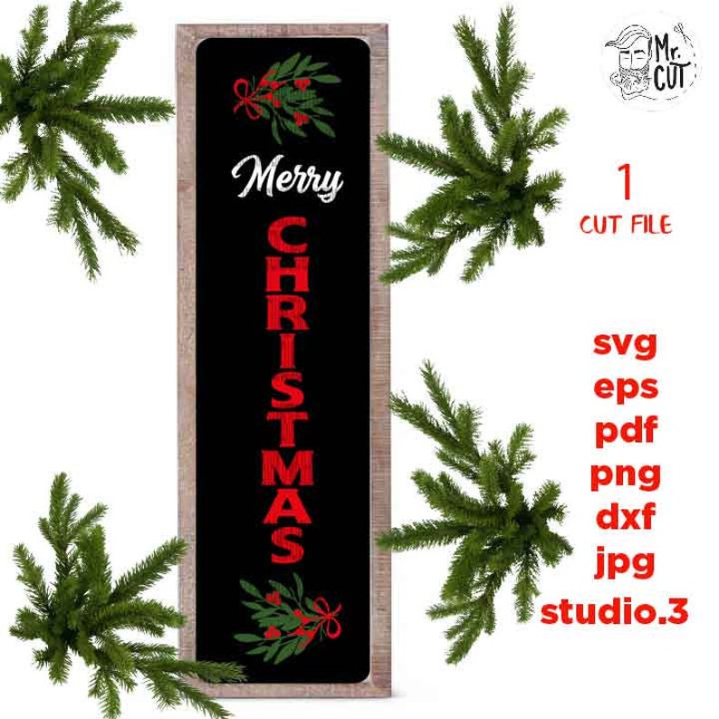 Download Merry Christmas Vertical svg Farmhouse Rustic style for ...
