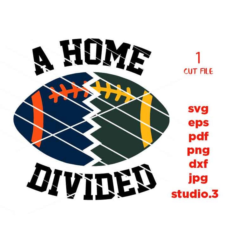 Svg files a house divided svg football SVG Dxf eps cut Etsy