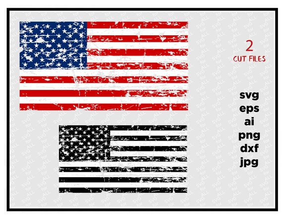 Download Distressed American Flags Svg Cut File Vinyl Cutter Vector Etsy