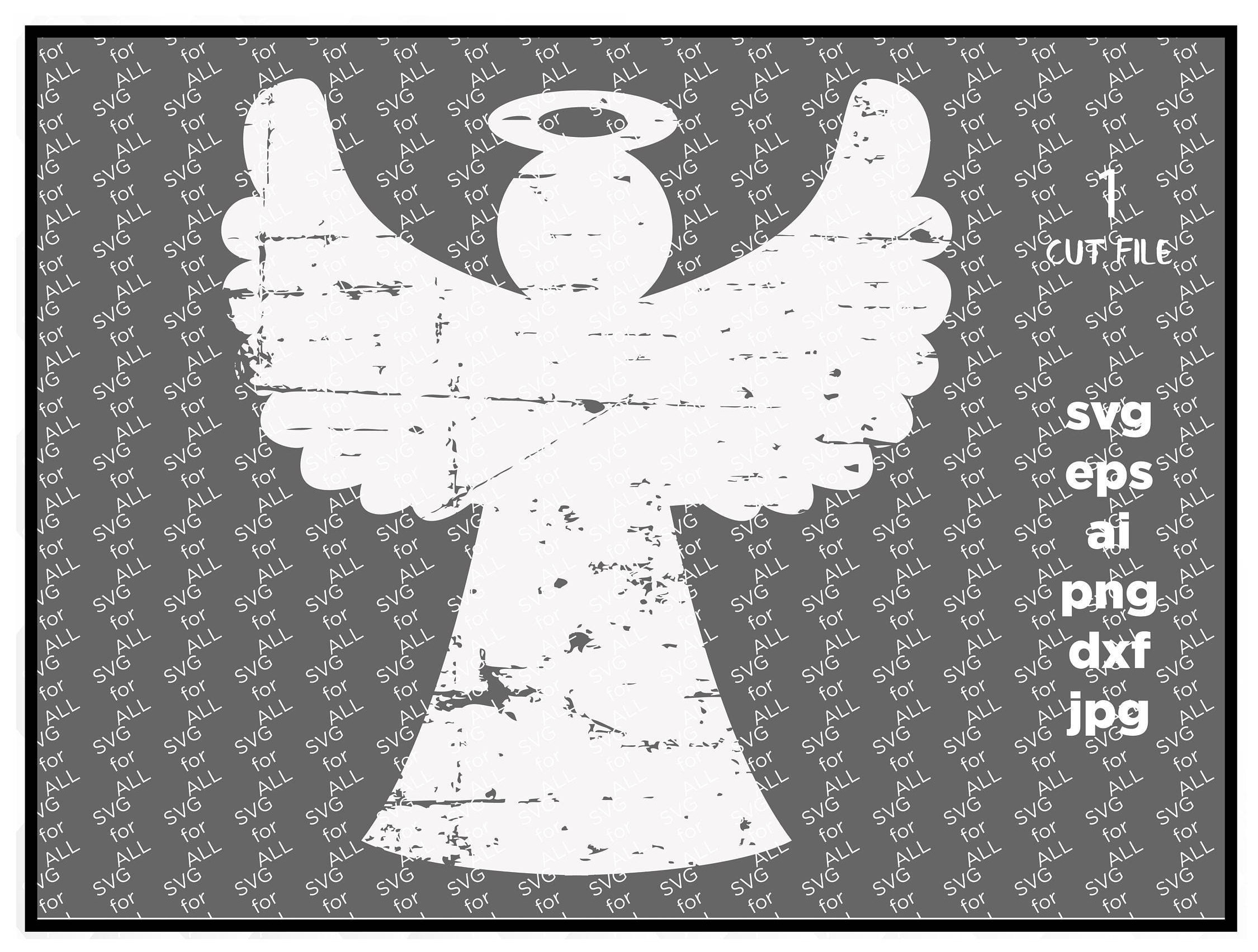 Download Angel svg christian svg distressed cross christmas svg | Etsy