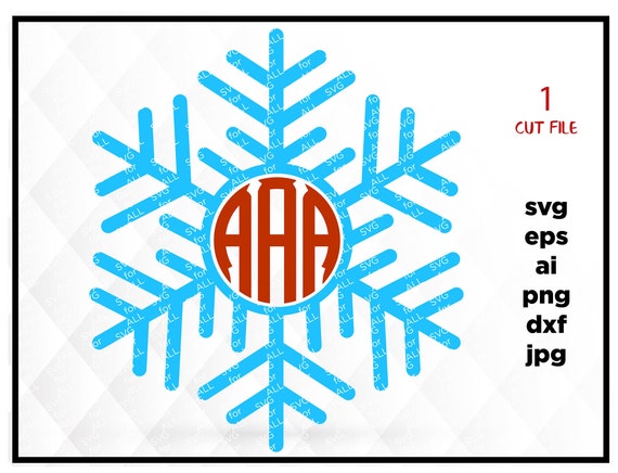 Download Snowflake Monogram SVG Snowflake Svg Winter SVG Christmas ...