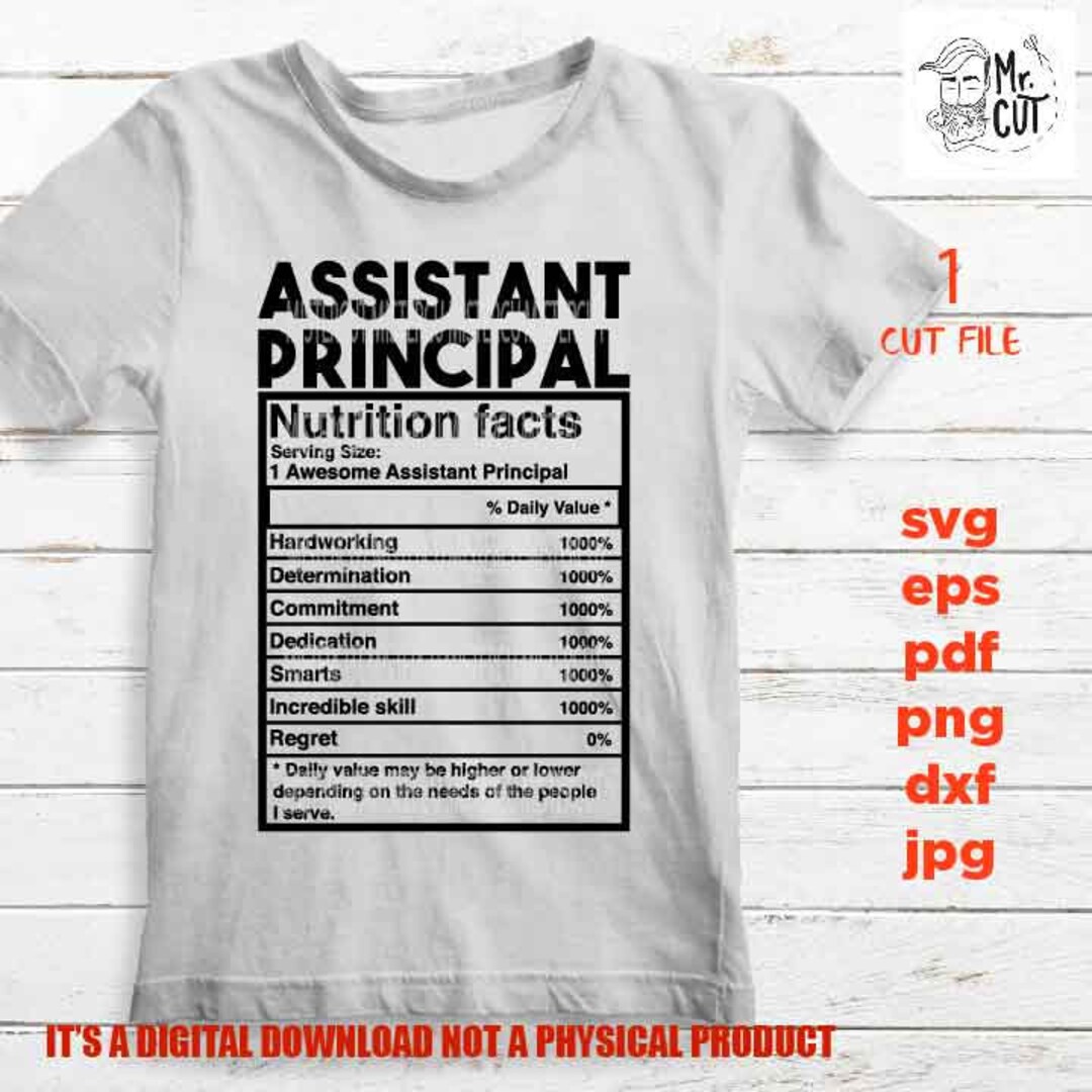 Assistant Principal Shirt Vector Design, Sign Svg, School Idea Gift