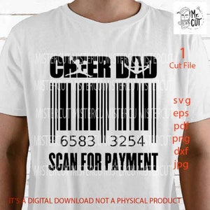 cheer papa SVG, papa SVG, vader SVG, cheer SVG, cheer shirt SVG, cheerleader SVG, vader SVG, papa SVG, dxf, jpg gespiegeld, bestand knippen, png