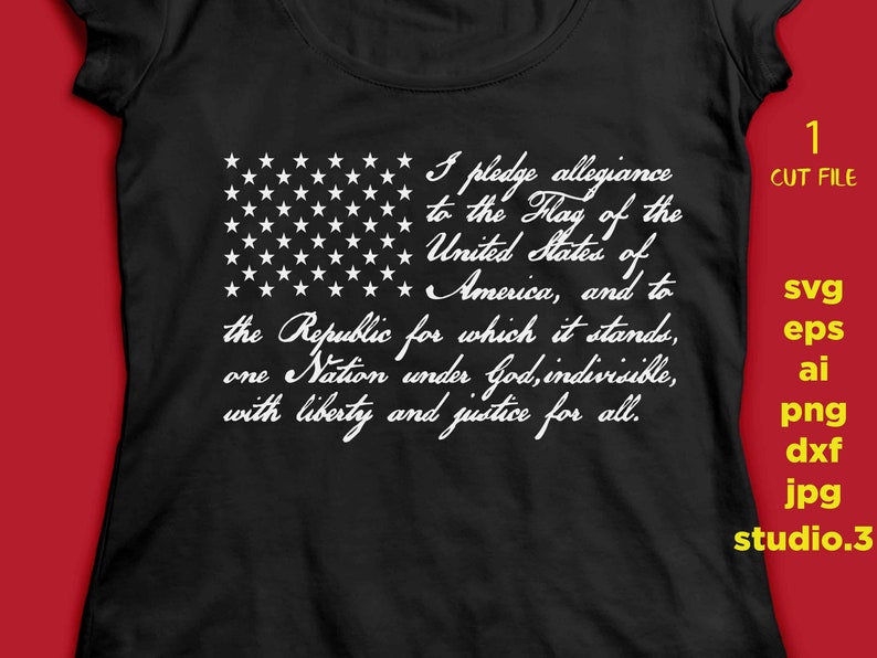 Download Pledge of Allegiance Flag SVG Pledge of Allegiance USA DFX ...
