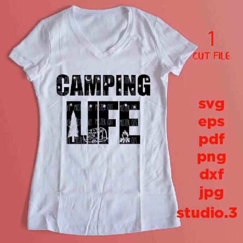 Download Art Collectibles Clip Art Summer Svg Travel Trailer Svg Dxf Camping Life Dxf Camping Cut Files Camping Life Svg Jpg Mirrored Camping Shirt Svg Eps Cut File