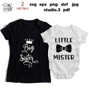 Dxf for mothers day and fathers day Family Shirt Svg Bundle Gift baby shower baby girl boy Big Little Brother and Sister Sayings Quotes