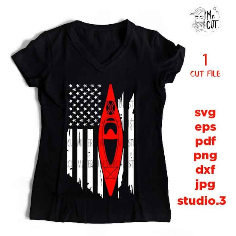 mirrored jpg kayak Tshirt kayak tee shirt svg PNG kayak Svg Kayak American USA Flag svg Dxf kayak Gift Idea kayak Svg Design