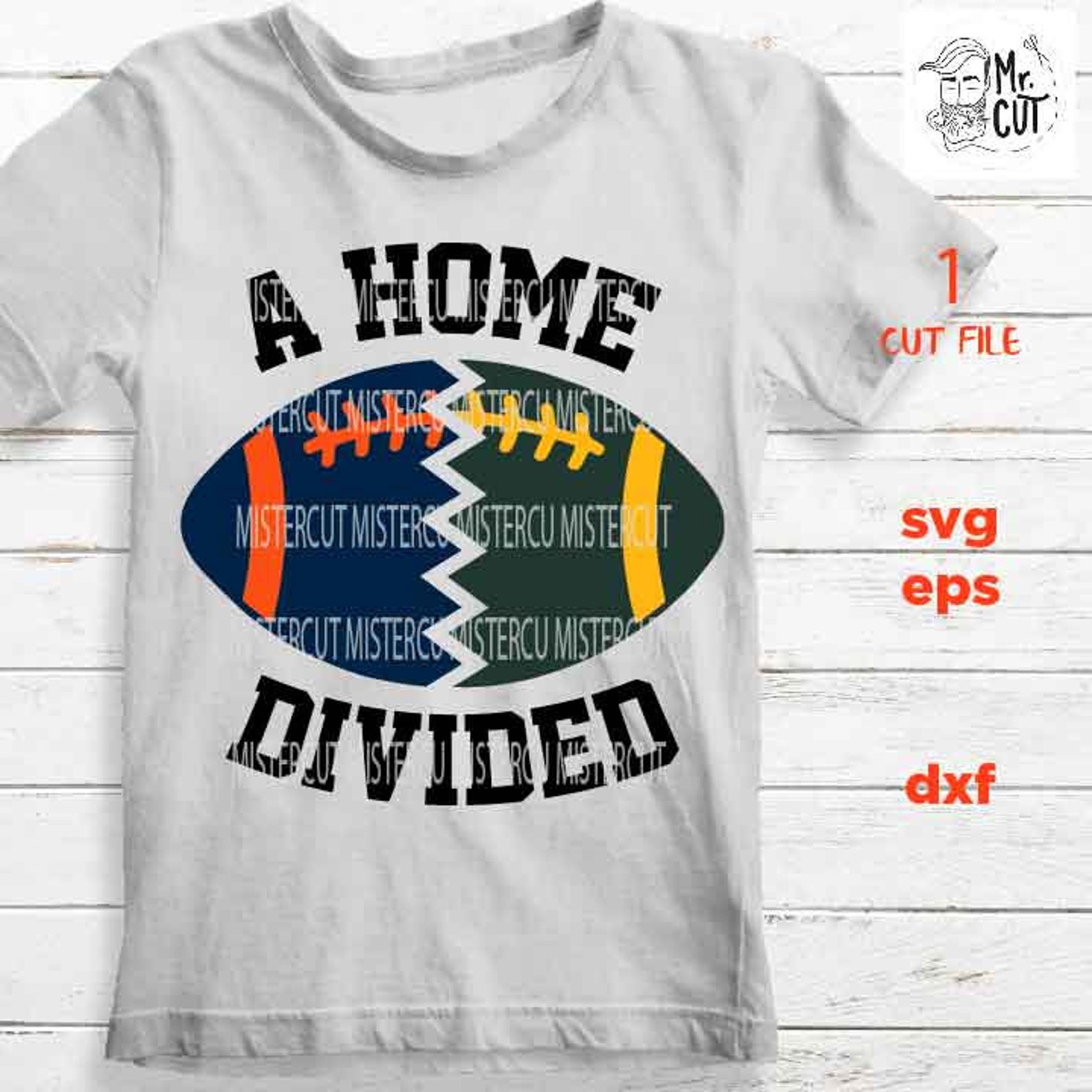 Svg Files a House Divided Svg Football SVG Dxf Eps Cut Etsy UK
