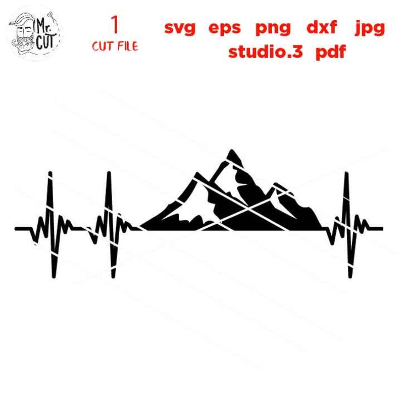 Free Free 105 Mountain Heartbeat Svg SVG PNG EPS DXF File