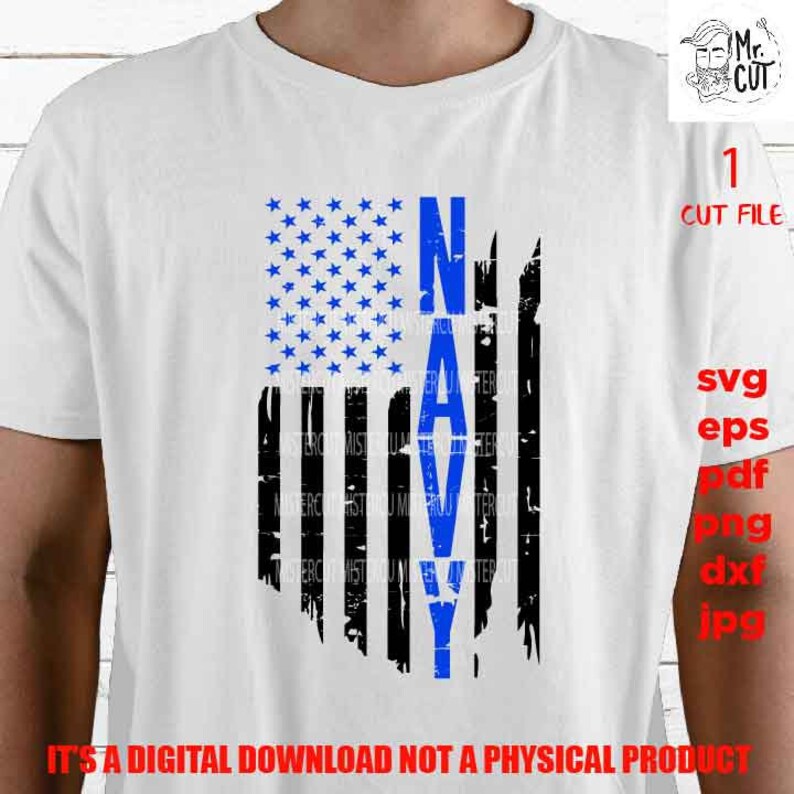 Download USA navy veteran flag navy flag Svg Distressed Flag Svg | Etsy