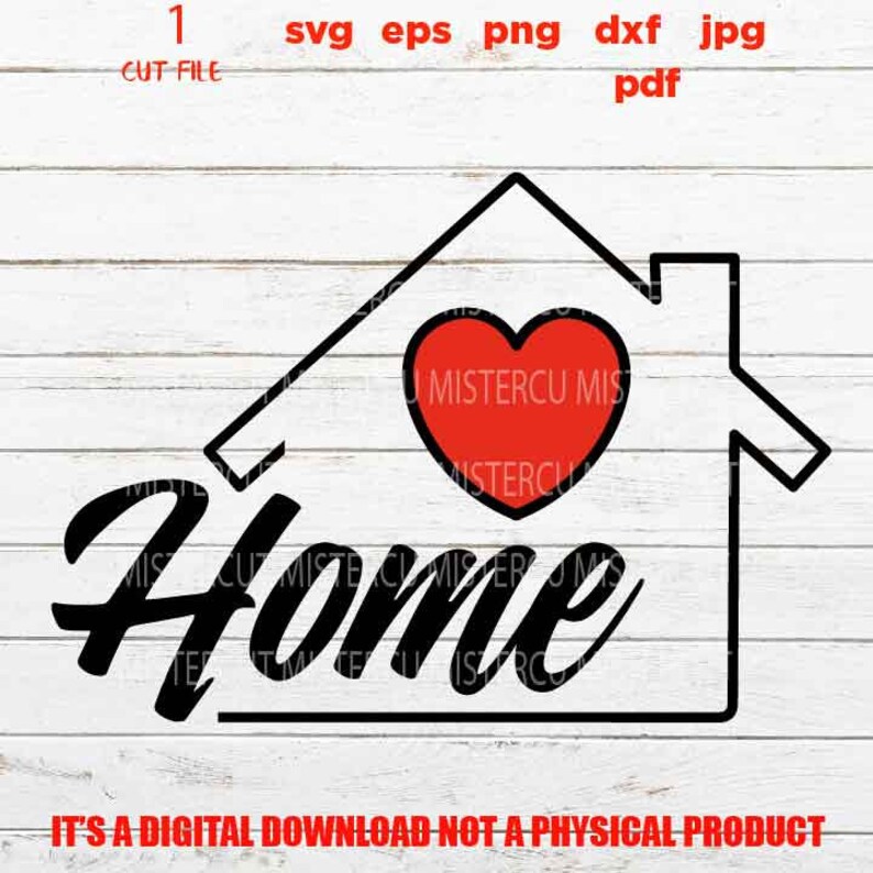 Download Home with love heart svg home sign vector design svg DxF ...