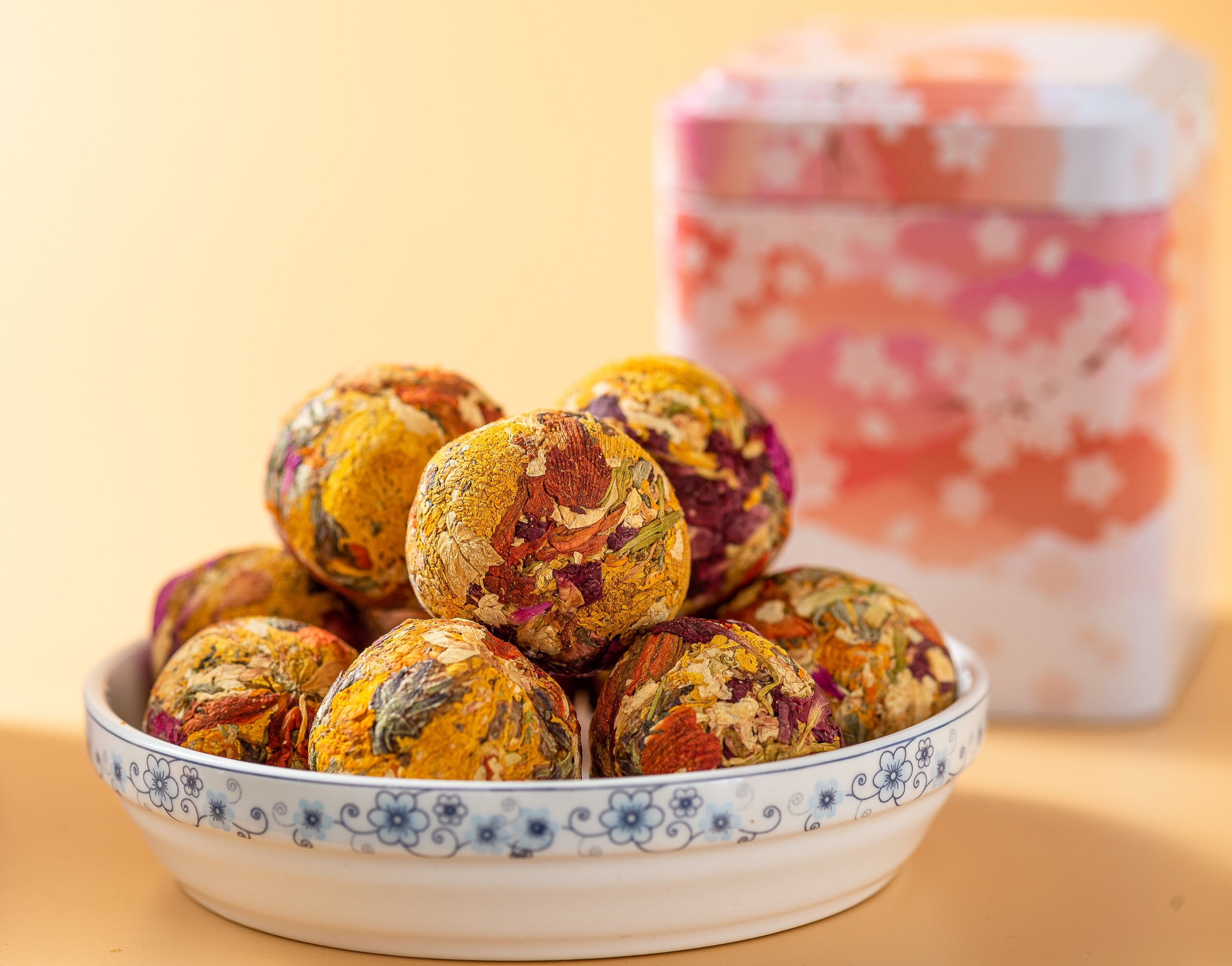 10 Assorted Flowering Tea Balls Art Teabloom Blooming Flowers Etsy