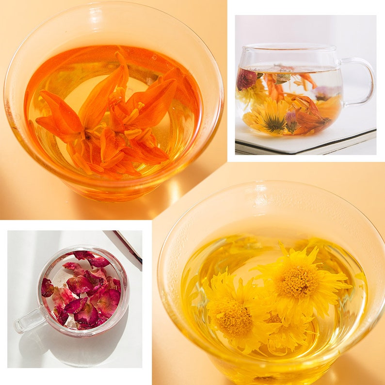 Natural Flowering Tea Balls Variety Pack Gift Set 10 Special Etsy