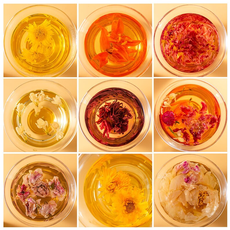 Natural Flowering Tea Balls Variety Pack Gift Set 10 Special Etsy