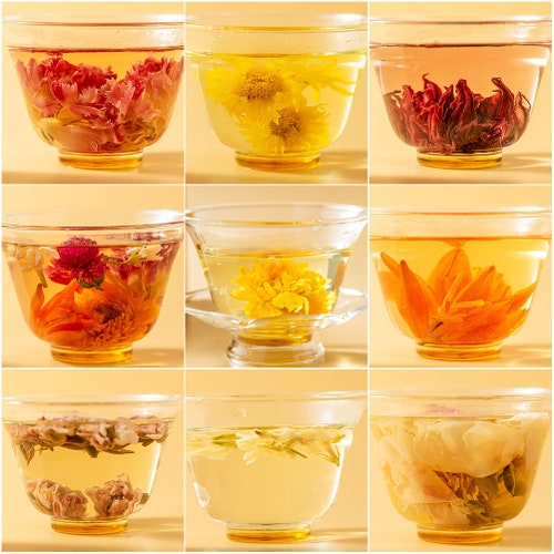 Natural Flowering Tea Balls Variety Pack Gift Set 10 Special Etsy