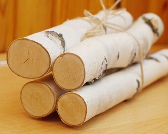 5 Wood Stick Birch Branches Birch Logs Birch Sticks White Etsy
