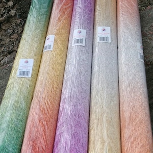 Metallic  Crepe Paper, Italian Crepe Paper Rolls, Paper Flowers, Wrapping paper, decor,Crepe paper decor, Florist Gift Wrap, Table decor.