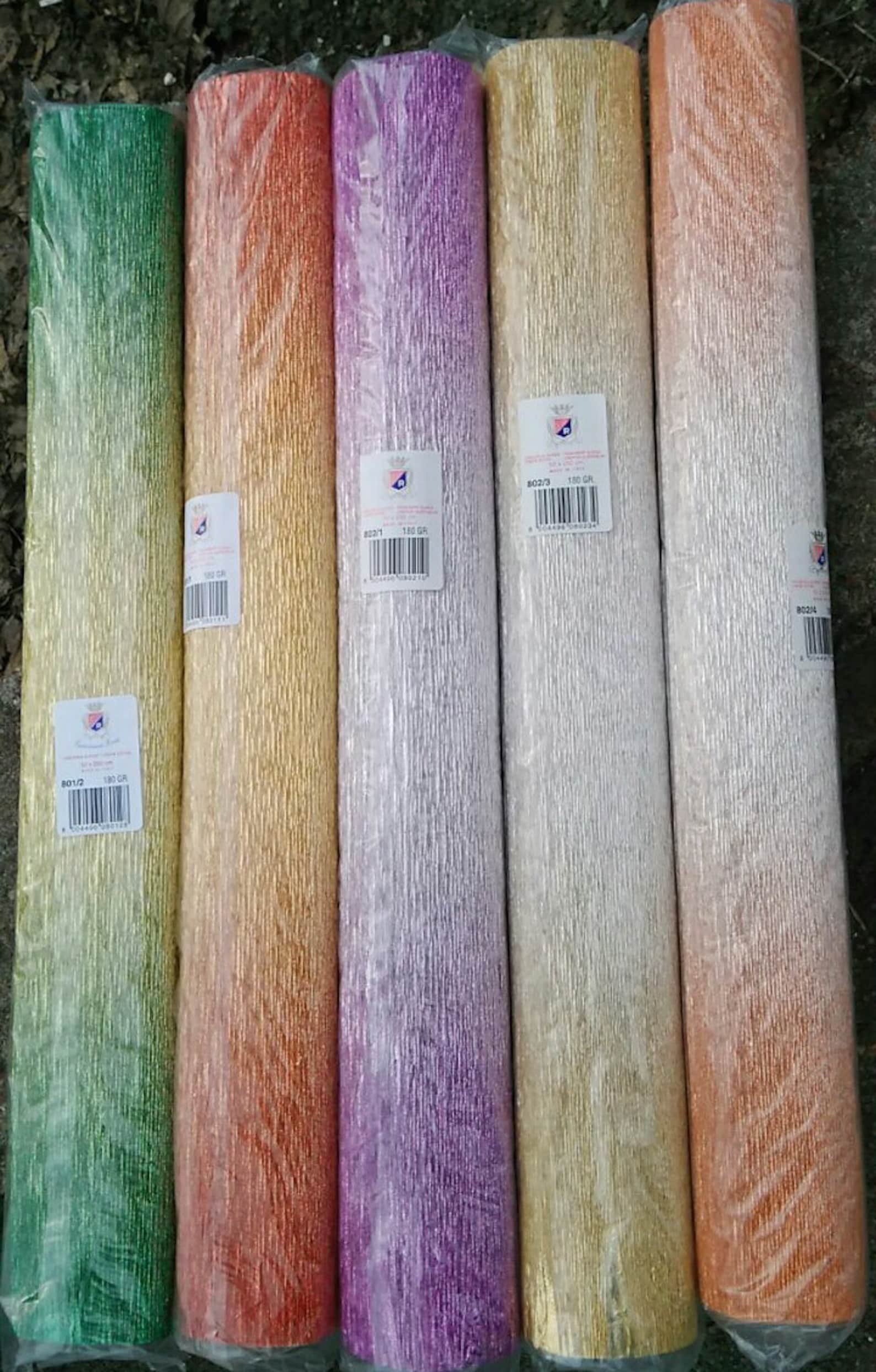 Metallic Crepe Paper Italian Crepe Paper Rolls Paper Etsy