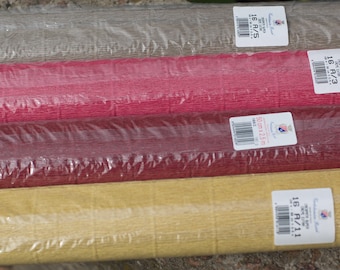 Rotoli di carta crespa italiana, fiori di carta, carta crespa, lavoretti di carta, rotoli di carta, carta crespa elastica italiana, carta da regalo per fioristi.