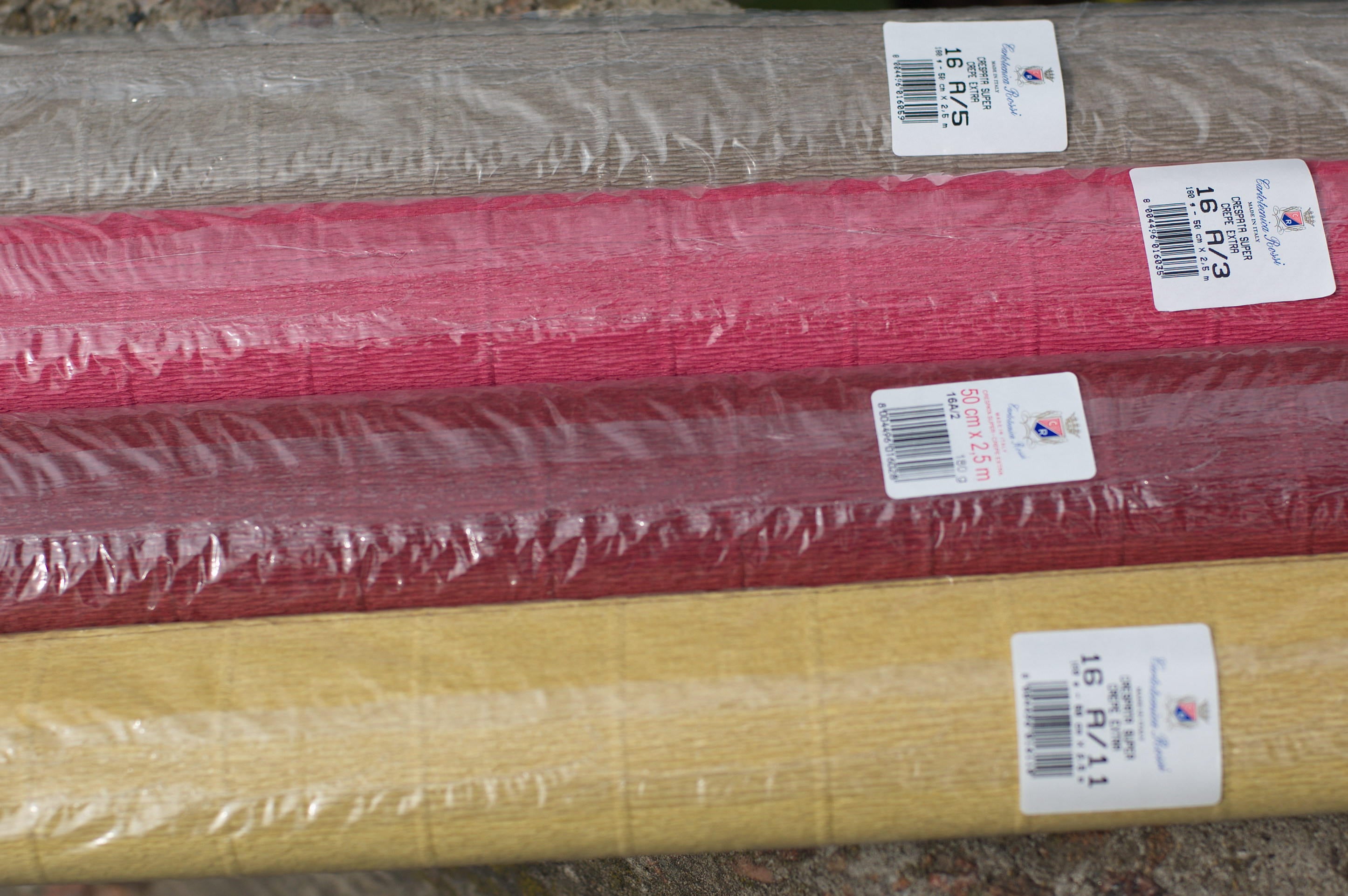 Italian Crepe Paper Rolls, Paper Flowers, Wrapping Paper, Decor