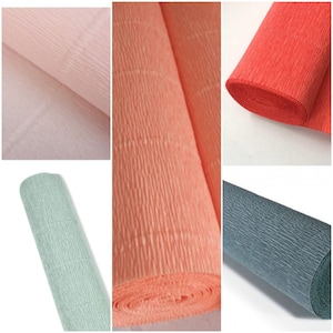 Italienische Krepp Papier Rollen, Papierblumen, Geschenkpapier, Dekor, Papier Bastelbedarf, Krepp Papier Dekor, Tisch Dekor, Floristen Geschenk Verpackung