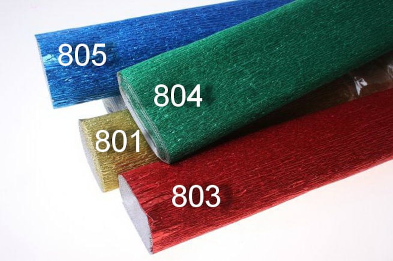 Metallic Crepe Paper Italian Crepe Paper Rollspaper Flowers Etsy
