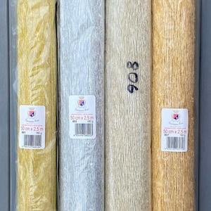 Metallic  Crepe Paper, Italian Crepe Paper Rolls,Paper flowers, Wrapping paper, decor,Crepe paper decor, Florist Gift Wrap, Table decor.