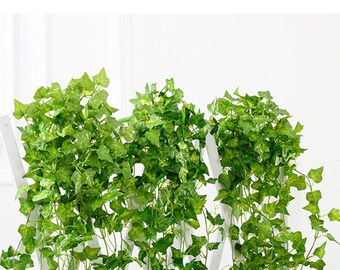 7.6ft (2.5M) Artificial Ivy Leaf Garland Plants Vine Fake Foliage Flowers Home Decor