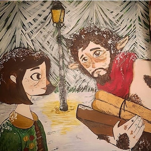 Sprookje, Kinderverhalen, De heer Tumnus en Lucy, Kronieken van Narnia, Narnia A4 Print