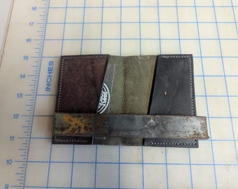 Minimalist Leather Wallet Hand stitched