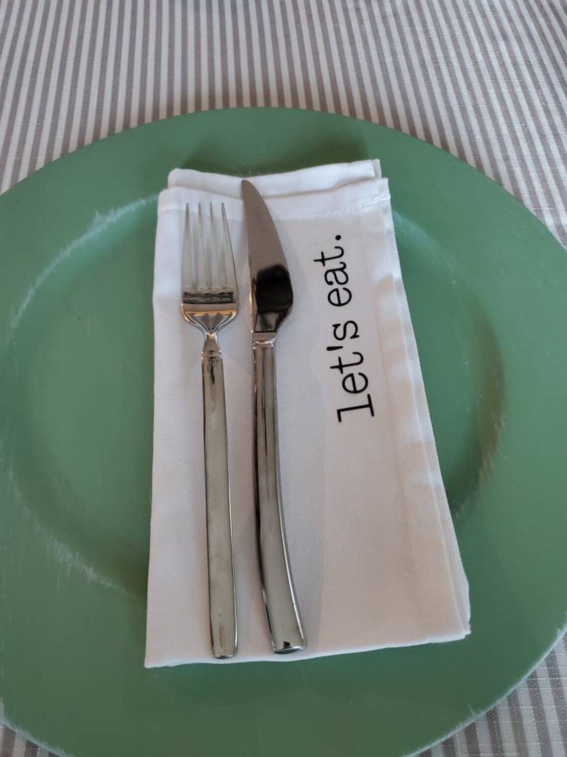 Let's eat napkins set of four Etsy