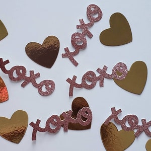 Valentinstag - Herzen und xoxo - Papierkonfetti