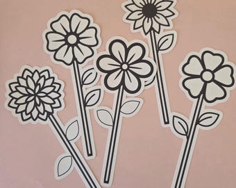 Assorted Paper Flowers - fun project for kids class / meetings