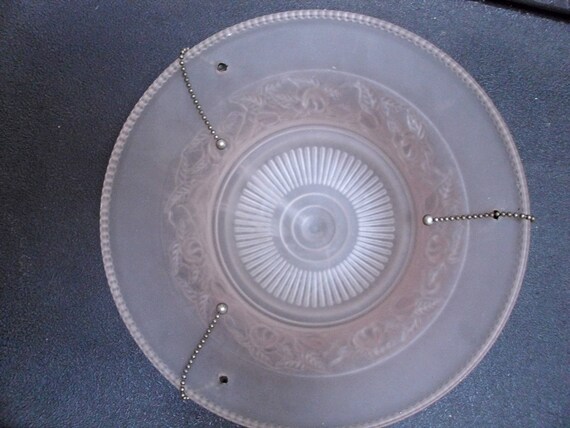 Antique Ceiling Light Frosted Pink Glass Bowl Lamp Shade With Antique Ceiling Light Frosted Pink, Vintage Glass Bowl Lamp Shade