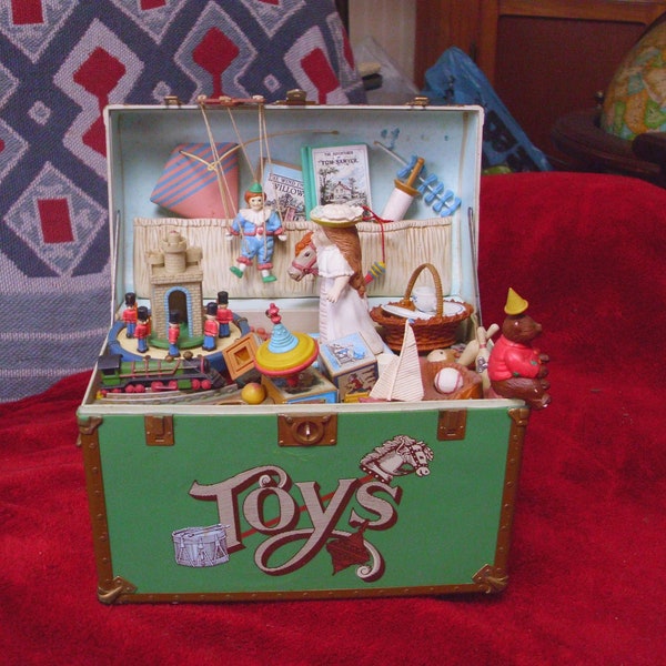 Vintage Enesco Wind-Up Music Box by Enesco "Toy Symphony". Made in Macao in 1987