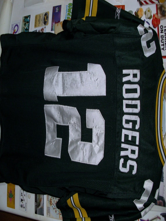 Men s Green Bay Packers Aaron Rodgers Onfield Reebok Green Game Player Jersey Size 50 Etsy Australia