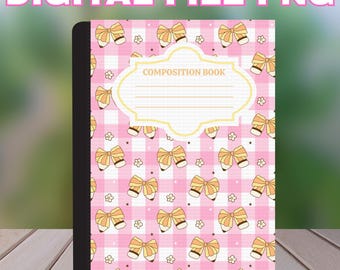 DIGITAL File-notebook Cover PNG- Back to School-coquette Cherries ...