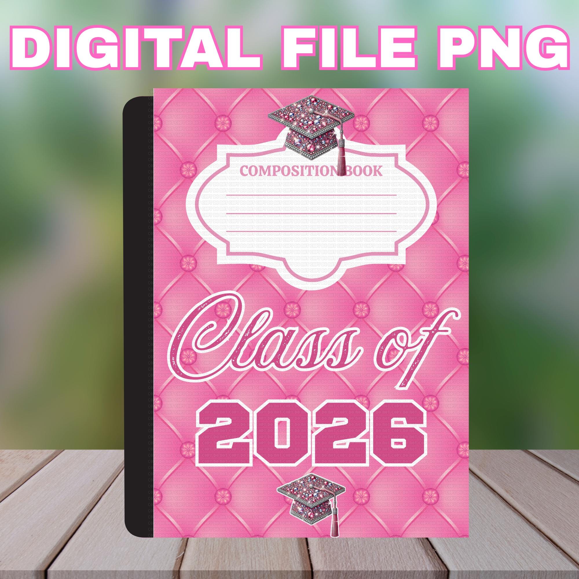DIGITAL File-notebook Cover PNG- Back to School- Composition Notebook ...