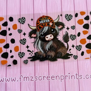 UV DTF WRAP -Ready to apply- uv dtf- salty heifer- cute cow- highland cow