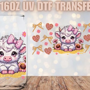 UV DTF WRAP -Ready to apply- uv dtf- cutie  heifer- cute cow- highland cow