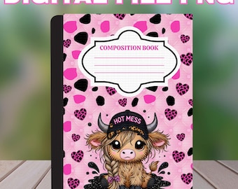 ARCHIVO DIGITAL - Portada de cuaderno PNG - Regreso a clases - Portada de cuaderno de composición - Cuaderno - Portada de cuaderno personalizada - Archivo digital