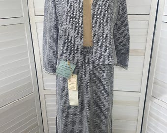 Handmade 80s 2 Piece Women’s Jacket Skirt Suit Pima County Fair Winner 1984 Med