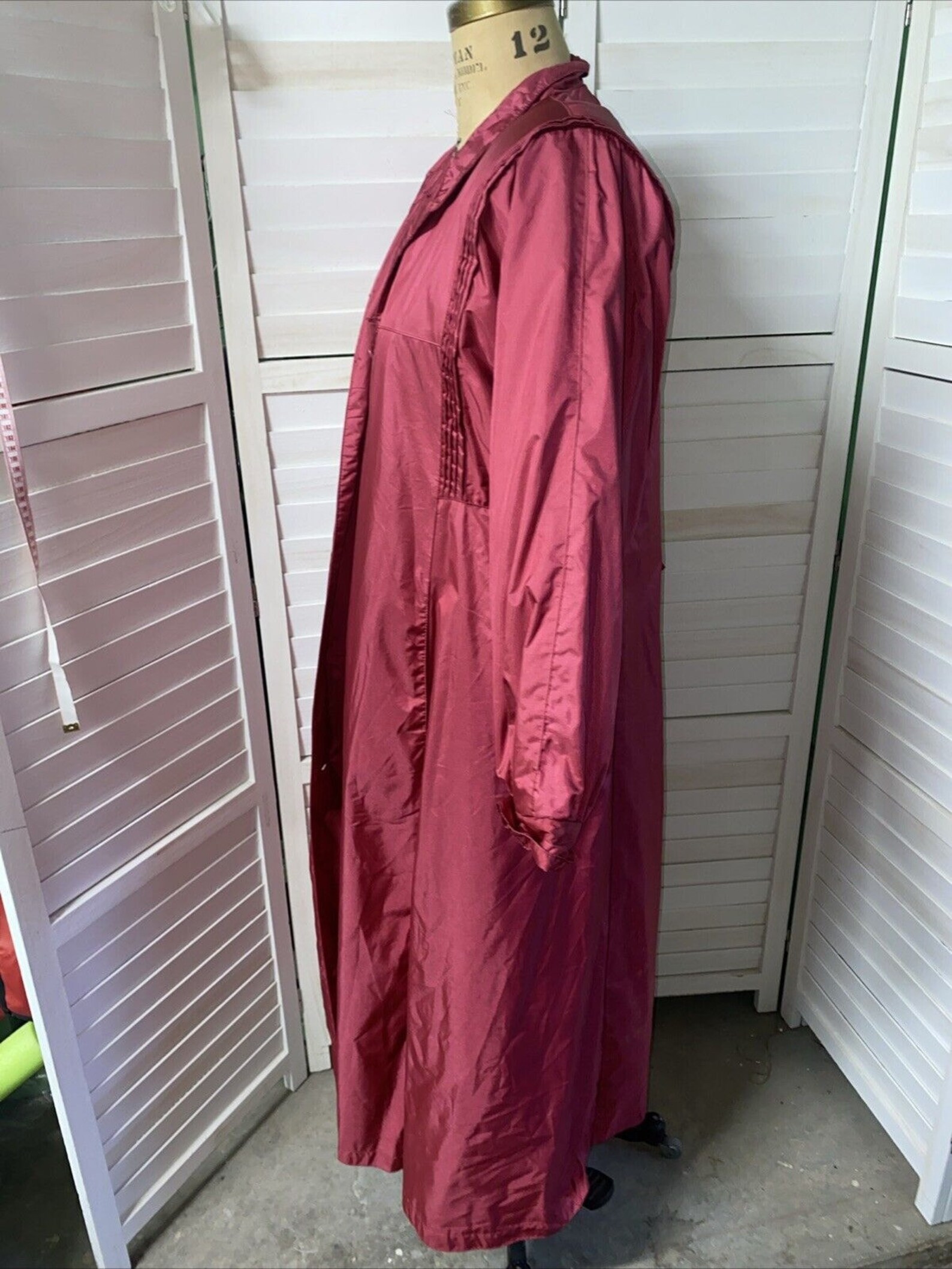 Medium 1980s Dramatic Pink Trench Coat