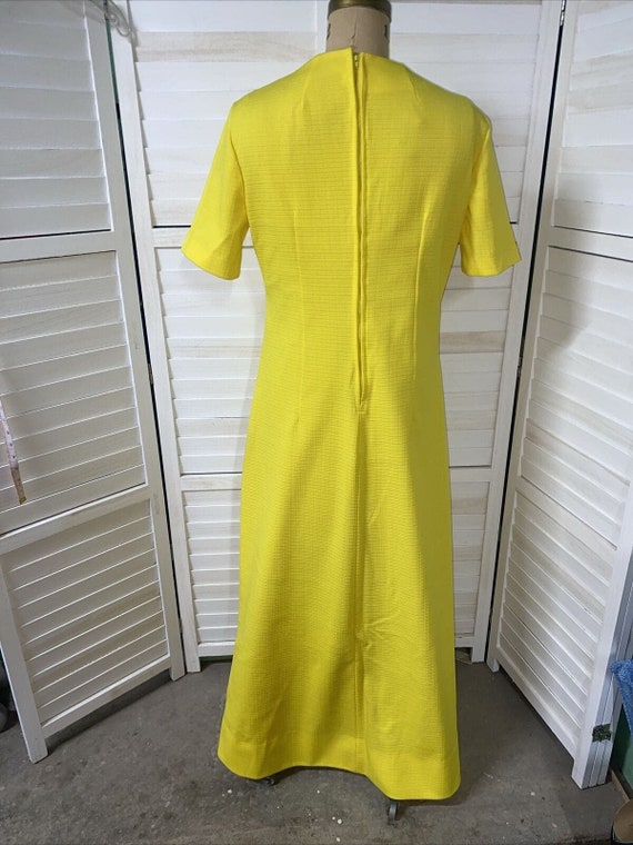 Vintage 60s/70s Yellow Maxi Dress Handmade Short … - image 5