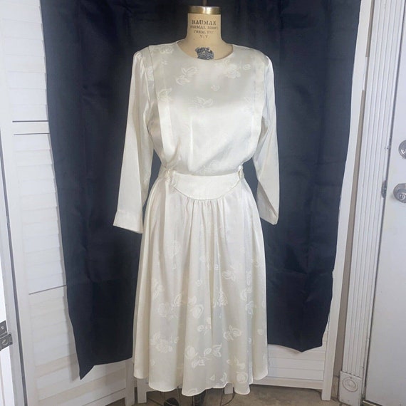 Vintage NILI II 70s/80s Beautiful Off White Dress… - image 1