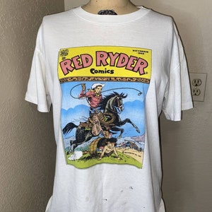 Vintage 1990 Red Ryder Comic Book Promo Tee 90s Shirt Rare Single Stitch Sz M