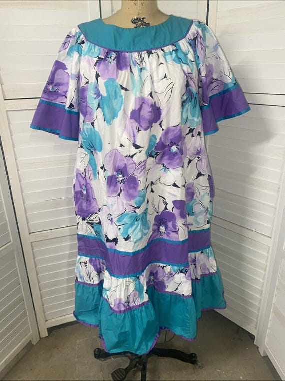 Vintage Krist Gudnason Midi Dress Floral 70s Boho Kaftan Vintage Krist Gudnason Midi Dress Floral 70s Boho Kaftan