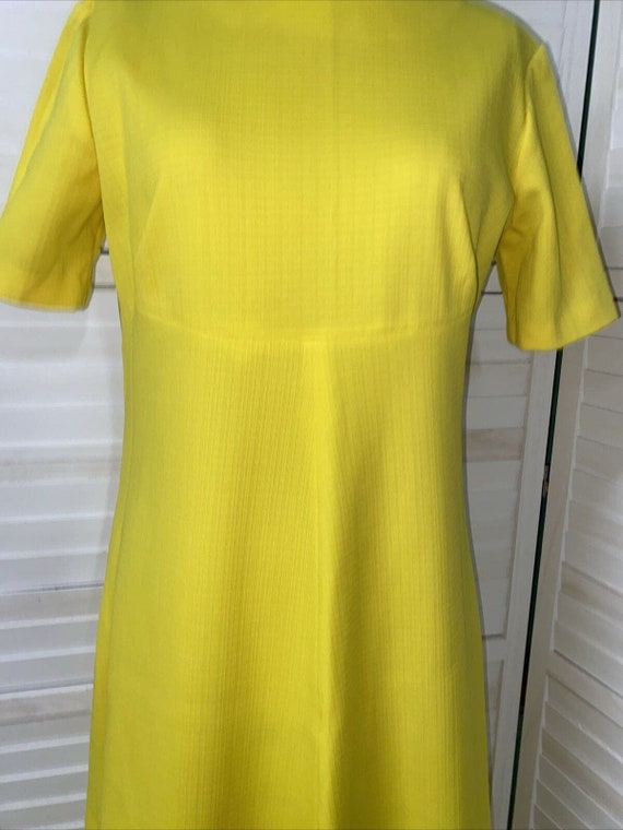 Vintage 60s/70s Yellow Maxi Dress Handmade Short … - image 2