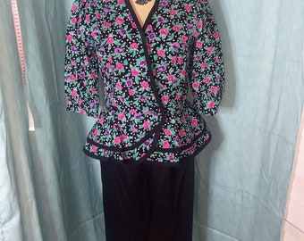 VTG Susan Page Lady Page 80s 2 Piece Skirt Suit Set Size Medium