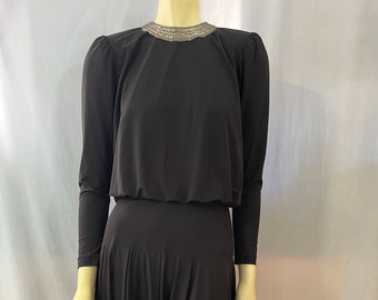 Vintage 80s Neiman Marcus Black Dress Size 6